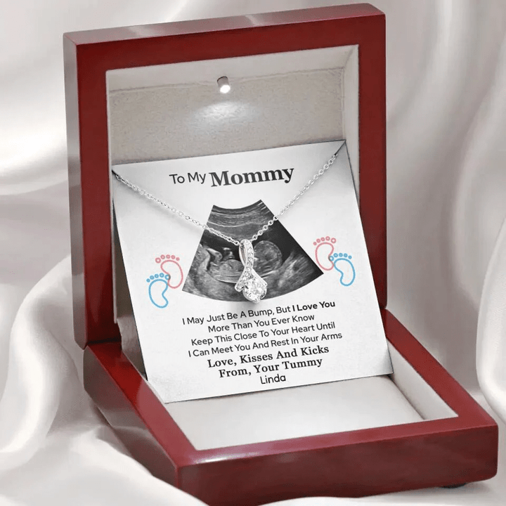 Pregnant Mom Gift, Expecting Mom Gift, Mom To Be Sonogram or Ultrasound Necklace - Best Mother's Day Gifts
