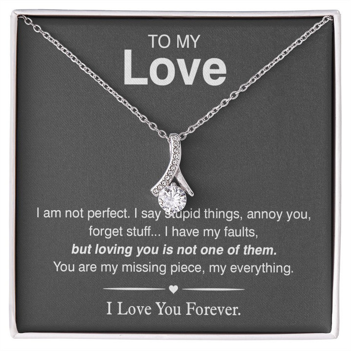To My Love, You Are My Missing Piece Alluring Beauty Necklace