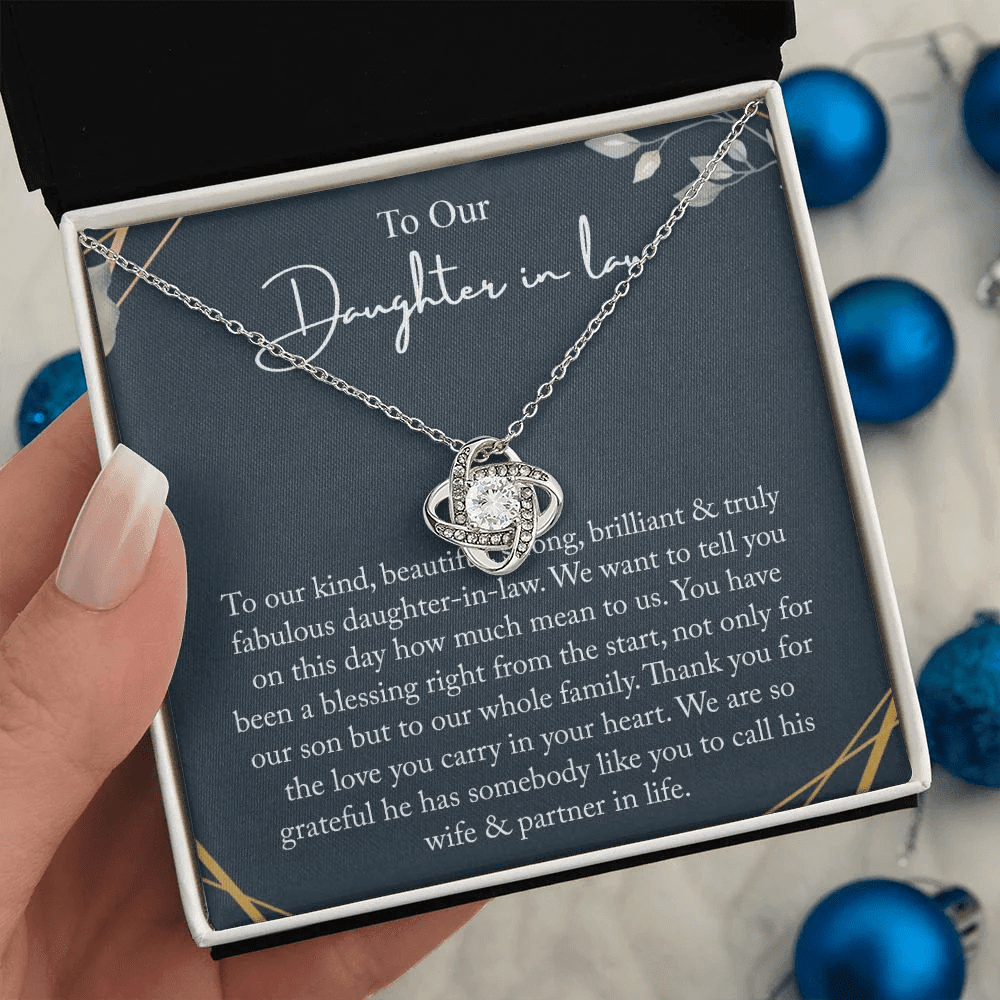 To Our Daughter-In-Law Love Knot Necklace