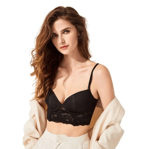 Push-Up Lace Backless Bra Support Wireless Low Back Lifting Bra