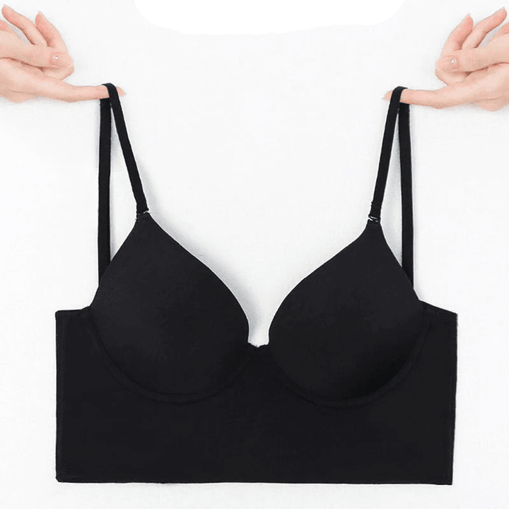 Invisible Push Up Backless Bra Low Cut Sexy Open Back Bra