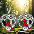 Cardinal Earrings Red Bird Pendant Earrings