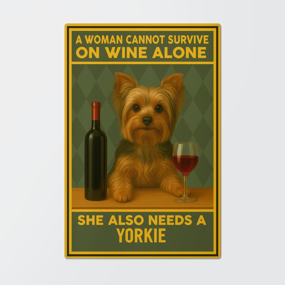 Yorkie Survive Metal sign - Giftisfun