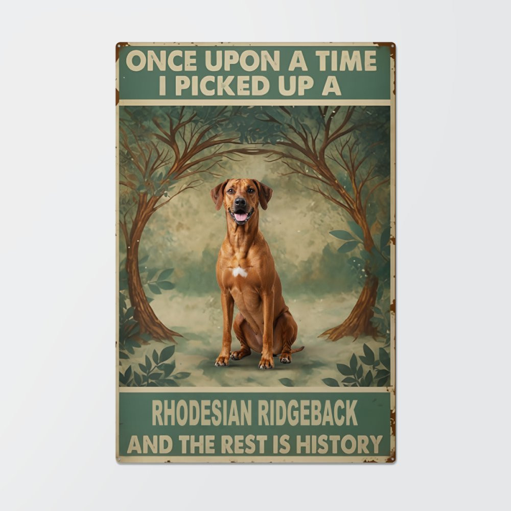 Rhodesian Ridgeback Sign Rhodesian Ridgeback History Metal sign - Giftisfun