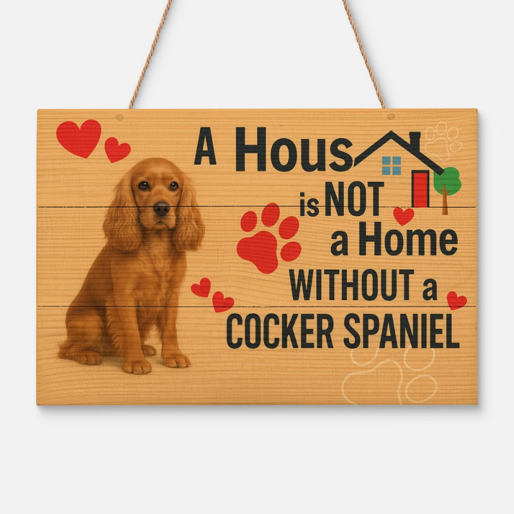 Cocker Spaniel Wood Sign - Giftisfun