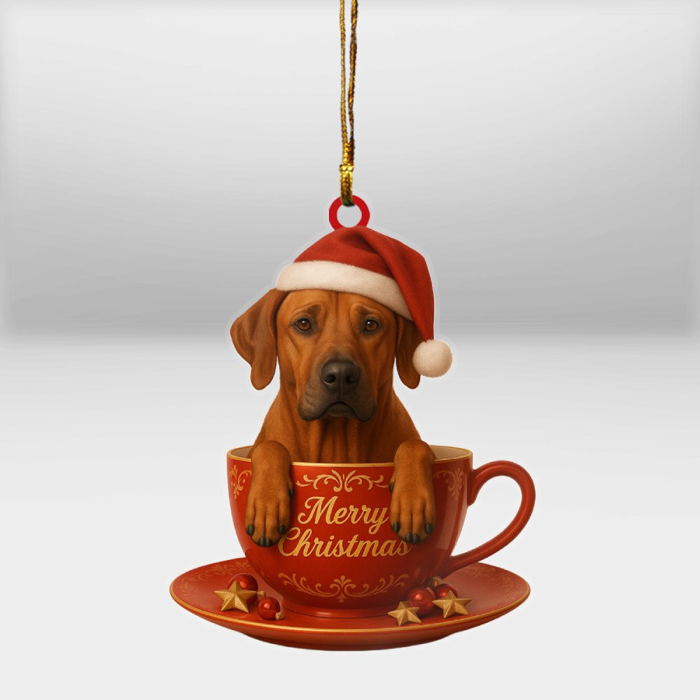 Christmas Rodesian Ridgeback Rhodesian Ridgeback Christmas Mica Ornament - Giftisfun