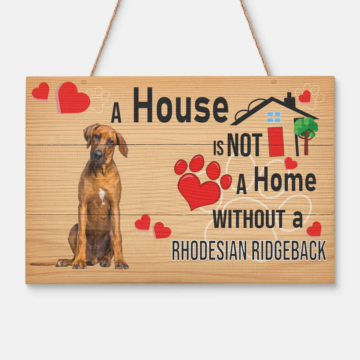 Rhodesian Ridgeback Sign Rhodesian Ridgeback Wood Sign - Giftisfun