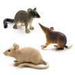 Simulation forest plastic small animal figures model for cute kawaii Cat Mouse Burmese Opossum Mouse decoration figurines toys