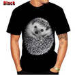 New Summer Fashion Men and Women 3d Hedgehog Pattern Printed T Shirt Funny Short Sleeves T Shirt Tops