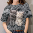 Cats' Women's T-shirts For Girls 3D Print Cat Graphic T Shirt