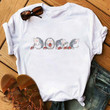 Hedgehog Animal Pattern T-shirt Round Neck Short Sleeve Shirt Top Street Elegant Clothing