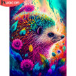 Diamond Painting New 2024 Full Square Round Mosaic Hedgehog Embroidery Complete Kit Home Decor