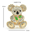 Wuli&baby Lovely Koala Brooches For Women Unisex Rhinestone Bear Animal Party Casual Brooch Pins Gifts