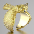 Golden Cool Flying Wings Feather Finger Ring