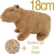 18-30cm Capybara Plush Simulation Capibara Anime Fluffty Toy Stuffed Animals Soft Doll Children Birthday Gift Sending Sticker