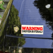 WARNING! Driver is FERAL Bumper Sticker Possum Car Sticker Marsupial Funny Bumper Laptop Sticker Waterproof Vinyl Decals