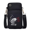 Opossum Print Women Mobile Phone Bag Cartoon Mini Crossbody Bags Harajuku Funny Opossum Shoulder Bags Woman Purses Handbags