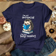 I'M Not Antisocial I'M Just Busy Reading Hedgehog Print T-Shirts For Women Summer Short Sleeve Round Neck