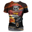 New Summer Men's T-Shirt Ghost Route 66 Graphic T-Shirts Men Clothing Casual Loose Short Sleeve Top Oversized Clothes Streetwear