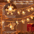 Christmas Tree Snowflake LED String Lights Banner Christmas Decoration 2024 for Home Navidad Xmas Tree Decor Fairy Light Pendant