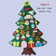 DIY Felt Christmas Tree 2024 Merry Christmas Decoration Family Christmas Tree with Light Christmas Ornaments New Year Gift