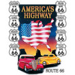 USA Historic Route 66 Metal Tin Signs Wall Posters Plaque Sign Vintage Iron Painting Decoration for Home Cafe Highway Club Bar