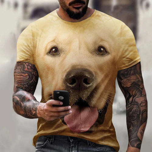3D Full Print Pet Dog Men Clothing Summer Short Sleeve Casual Oversized Tee Shirt Fashion Tops
