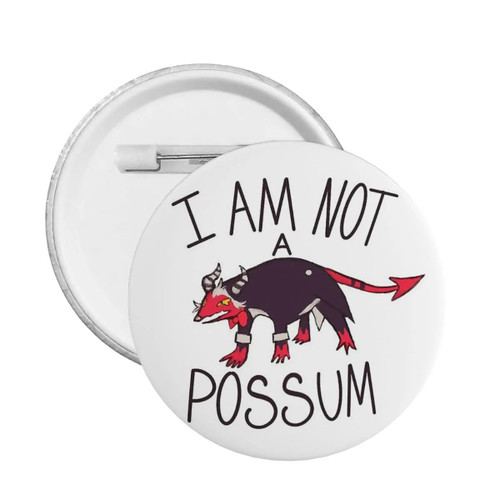 I AM NOt A POSSUM Helluva Boss Cartoon Soft Button Pin Customizable Brooch Boyfriend Decorative Soft Button