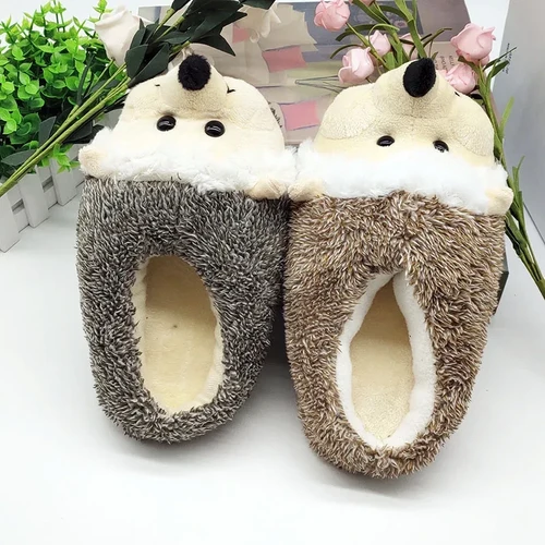 Special Hedgehog Fur Slippers Fluffy Shoes Funny Men & Women Winter Slippers Custom Slippers Home House Slippers Children Indoor
