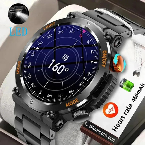 2024 outdoor smartwatch for men BT phone 1.46 inch compass Heart rate monitor sleep tracker watches 100sports mode fitness watch