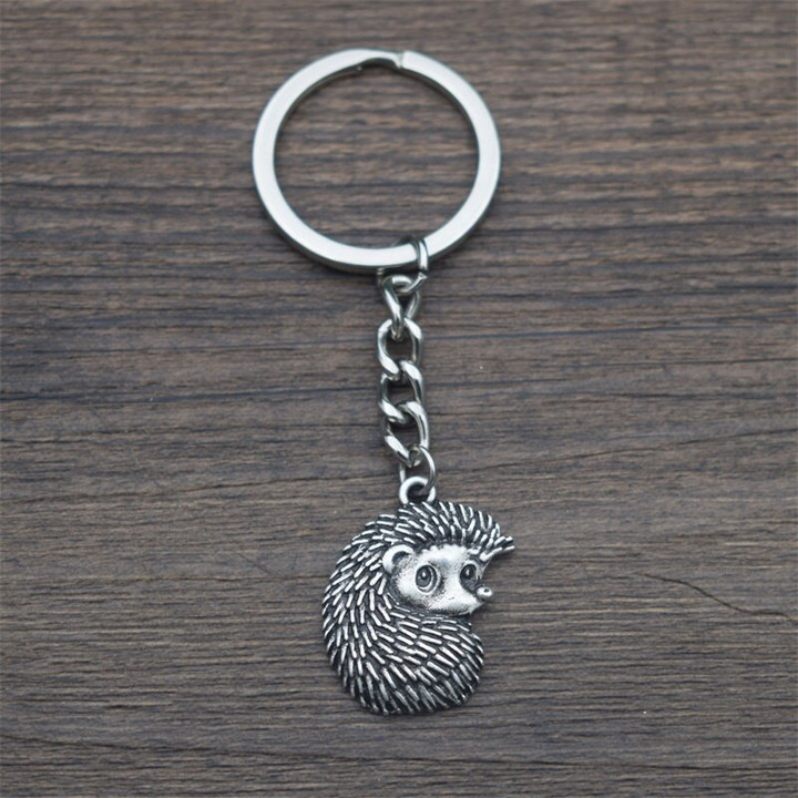 Lovely Hedgehog Keychain Cute animal jewelry accessories gift Car Keyholder