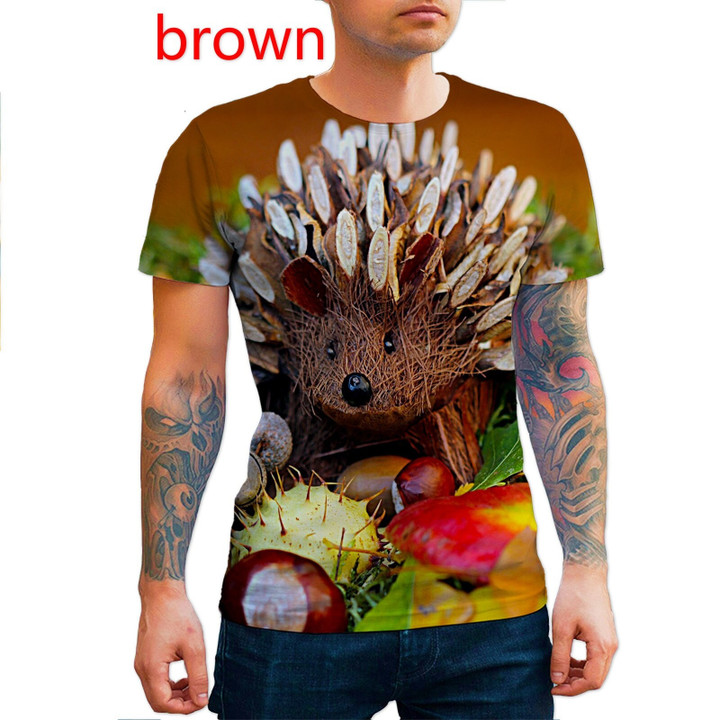 2024 Men/Women Fashion T-shirt 3d Print Hedgehog Summer T Shirt Animal Tops Tees