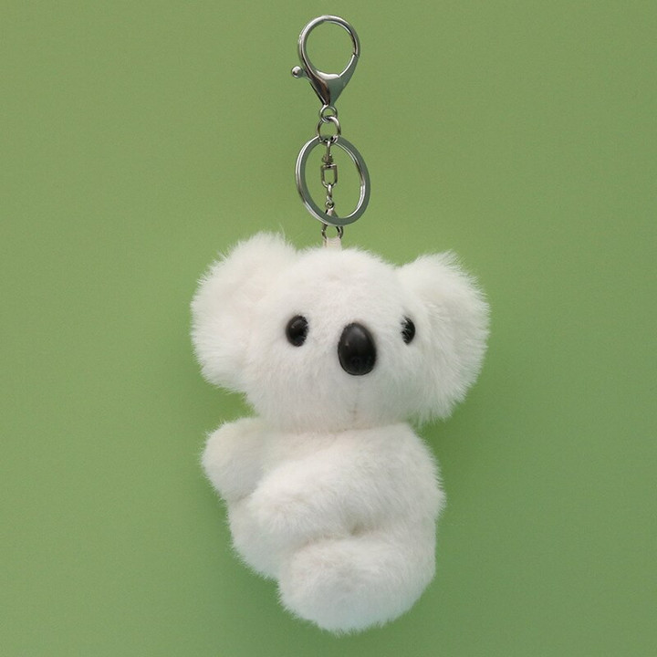 Cute Kola Keychain Keyring Plush Toy Koala Bear Women DIY Jewelry Man Accessories Bag Pendant Gift