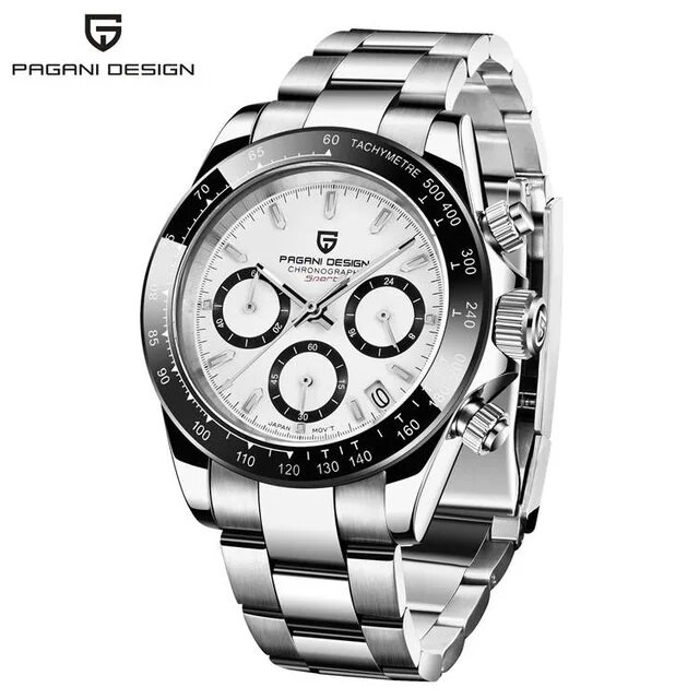 40mm New PAGANI DESIGN Men's Quartz Watches Sapphire Luxury Chronograph Stainless Steel Waterproof Men's Watch Relogio Masculino