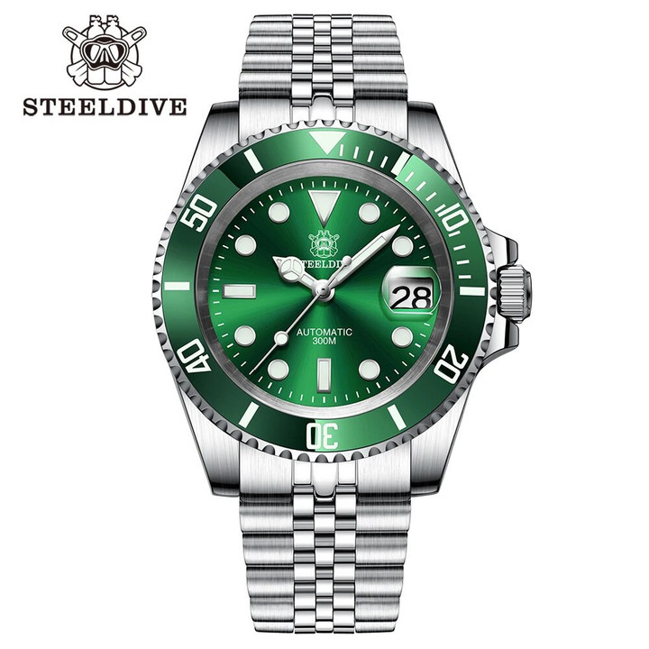 Hot Selling Ceramic Bezel 41mm Steeldive 30ATM Water Resistant NH35 Automatic Mens Dive Watch Reloj