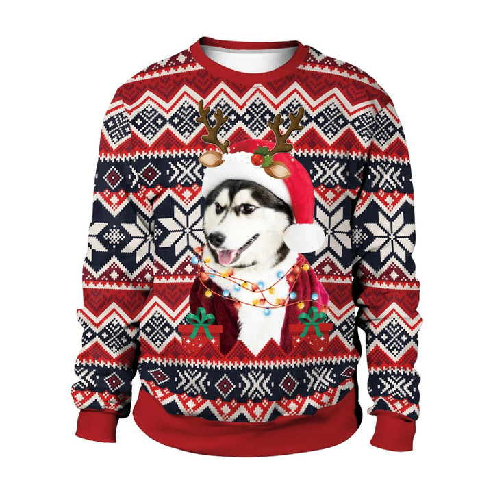Christmas Oversize Sweatshirt for Men & Women Pullovers Pet Graphic Sweatshirts Vintage