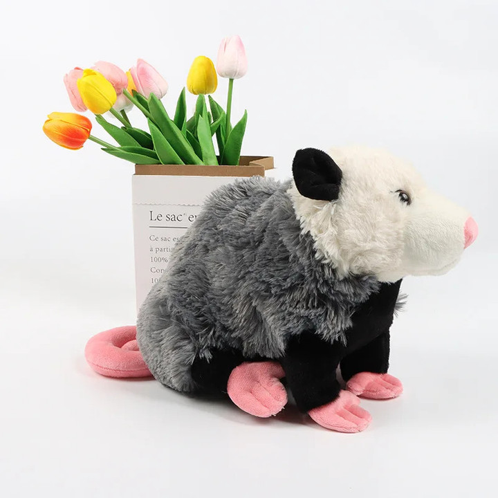 Opossum Plush Billy Possum Toy Soft Decoration Cute Animal Rat Pet Mouse Stuffed for Birthday Party Children Gift