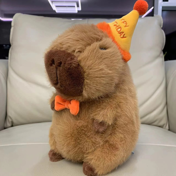 Capybara Plush Doll Cute Capibara Anime Fluffty Toy Kawaii Plushie Happy Birthday Doll Gift for Girl Friend Soft Stuffed Animals