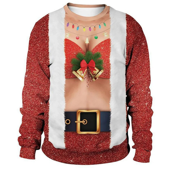 Christmas Tree Printed Sweater 3D All Over Printed Men Pullover Casual Sweatshirt Long Sleeve Shirts