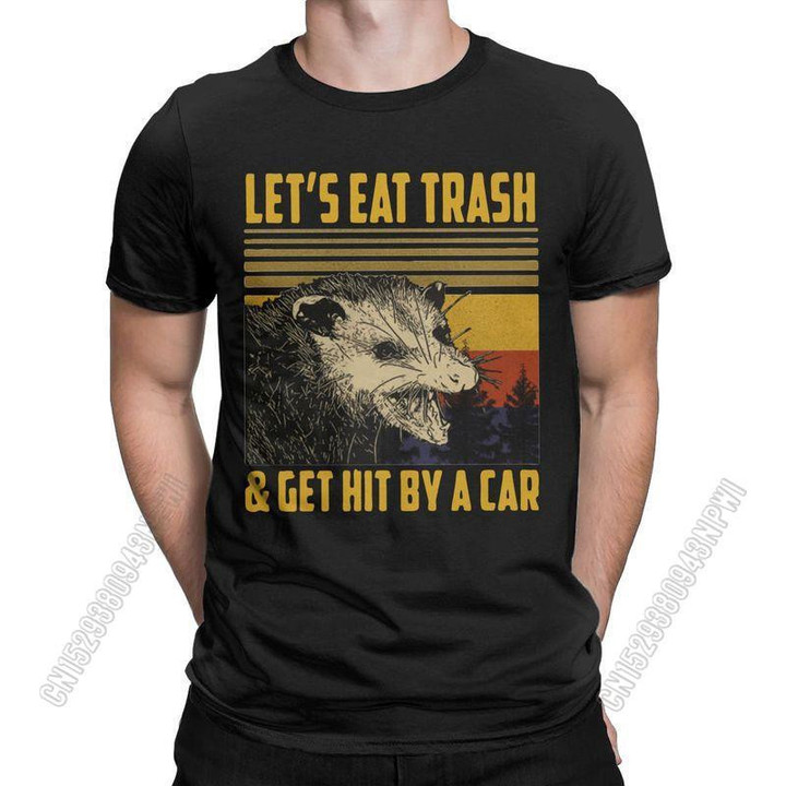 Let's Eat Trash Opossum Possum T Shirts Men's