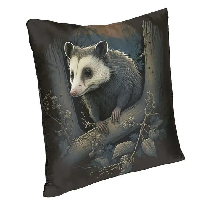 Opossum Cushion Cover Two Side Printing Animal Pet Throw Pillow Case for Living Room