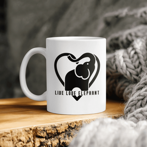 Elephant Mug - Live Love Elephant