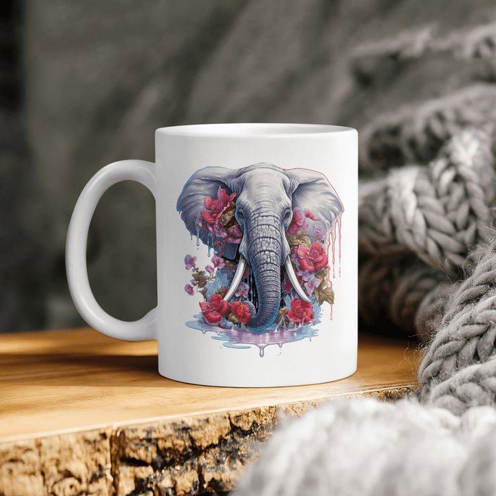 Elephant Mug - Elephant Flower