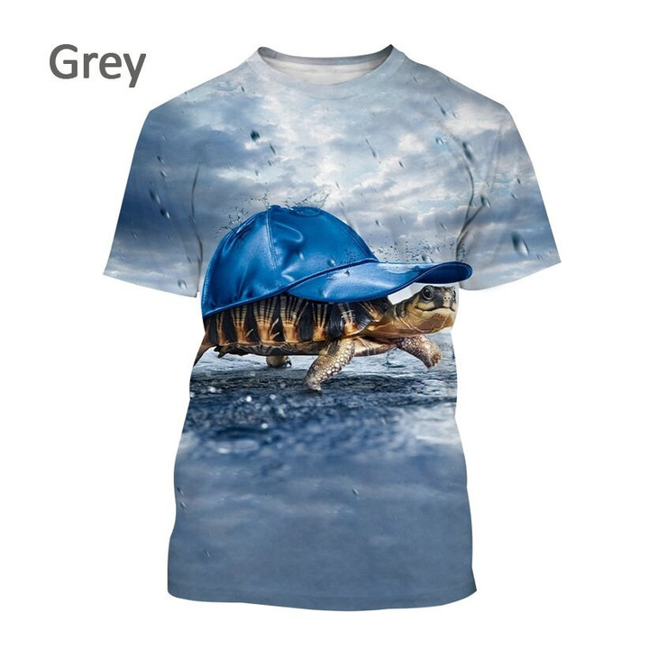Summer Fashion Cute Sea Turtle Printing Men and Women T-shirt