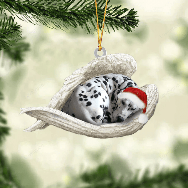 Dog Sleeping Angel Christmas Ornament