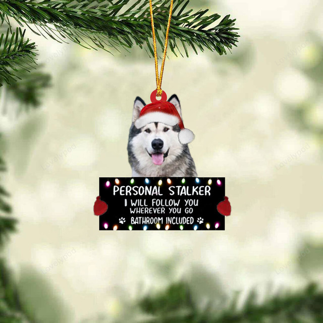 Dog Personal Stalker Christmas Ornament