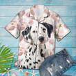 Pretty Seashells And Cute Dalmatian Portrait Pattern Hawaiian Shirt