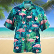 Stunning Flamingo Lovers Gift Summer Beach Palm Tree Hawaiian Shirt, Summer aloha hawaii shirt for Men women