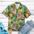 Beautiful Tropical Pineapple Mix British Longhair Print Hawaiian Shirt