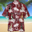 Greyhound Red Hawaiian Shirt, Gift for Dog Lover Shirts, Men's Hawaiian shirt, Summer Hawaiian Aloha Shirt